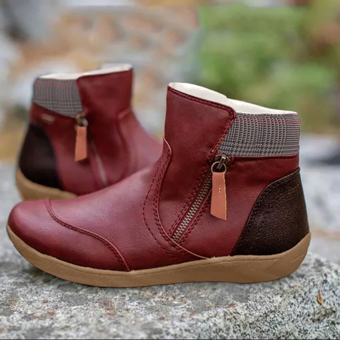 Women's Winter Ankle Boots | Flat Slip On-Levorel