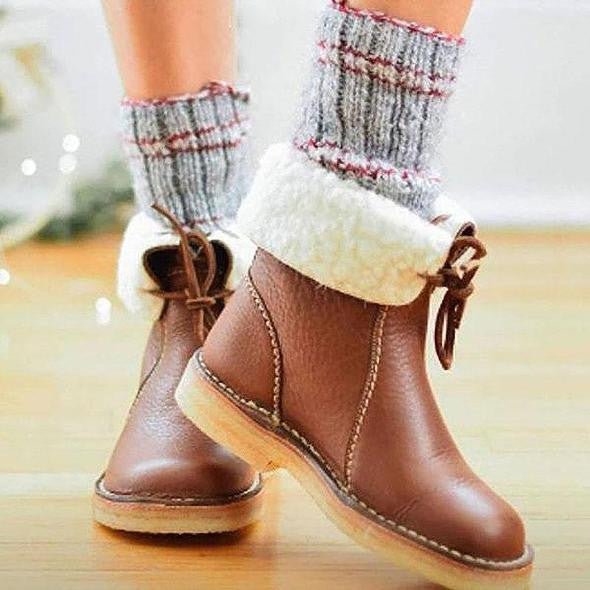 Women's Winter Ankle Boots | Lace Up Thermal-Levorel