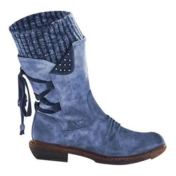 Women's Winter Boots | Knit Trim Slip On-Levorel