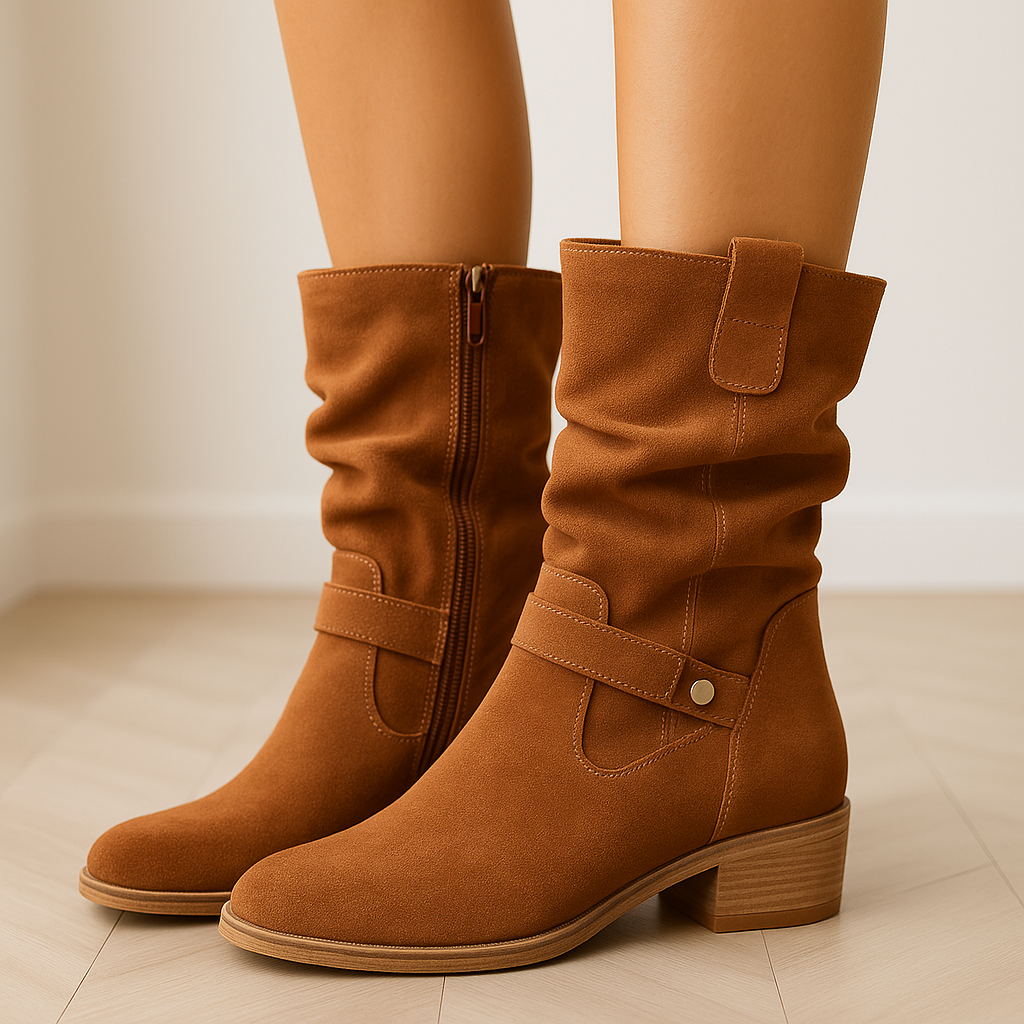 Women's Winter Boots | Slouch Low Heel-Levorel