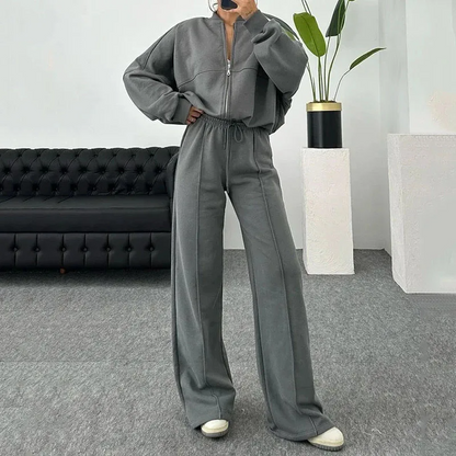 Womens Tracksuit Set Matching Long Sleeve Sweater Drawstring Trousers 4