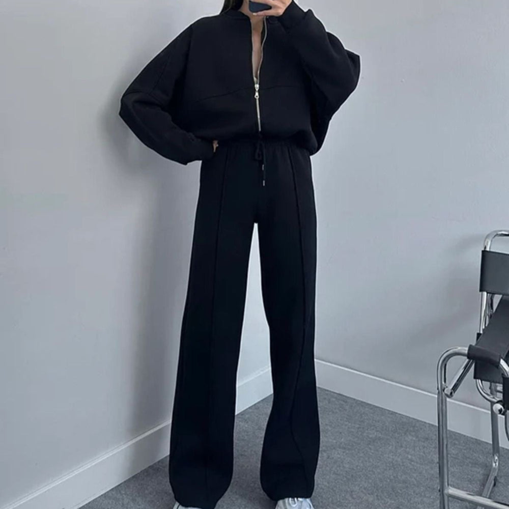 Womens Tracksuit Set Matching Long Sleeve Sweater Drawstring Trousers 8