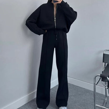 Womens Tracksuit Set Matching Long Sleeve Sweater Drawstring Trousers 8