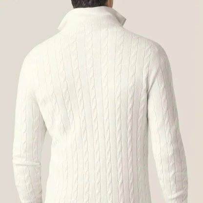 Zipper Sweater - Cable Knit Texture & Adjustable Warmth - Image 9