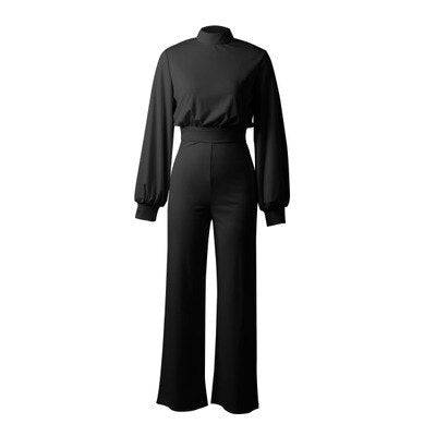Women's Long Sleeve Wide Leg Jumpsuit | Party Wear Wedding