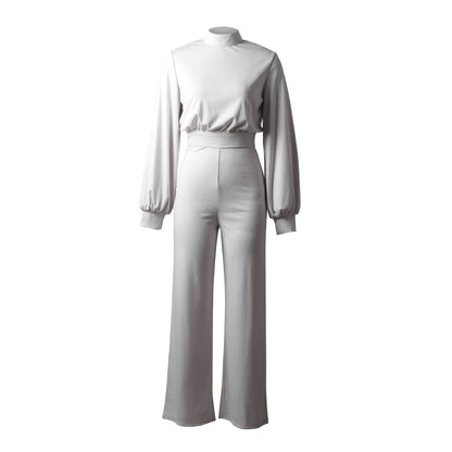 Women's Long Sleeve Wide Leg Jumpsuit | Party Wear Wedding