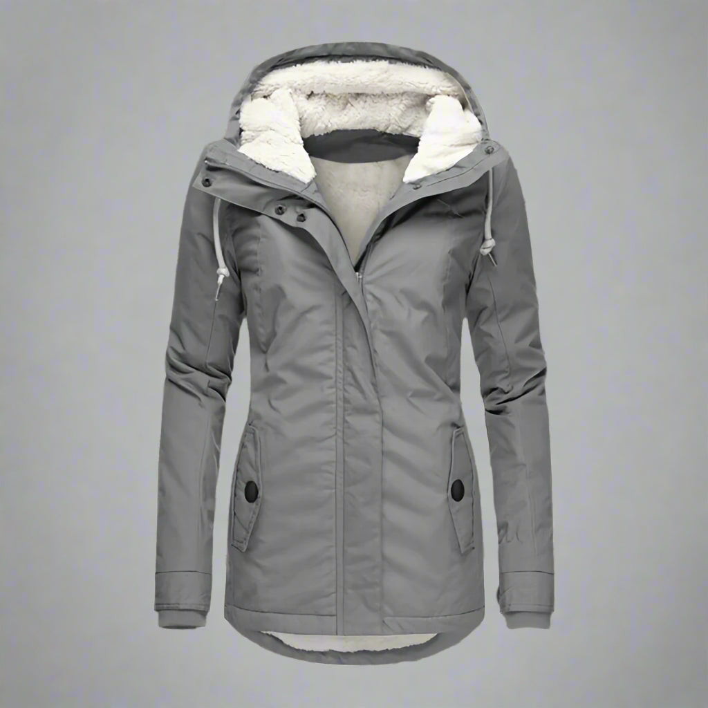 Women's Waterproof Puffer Jacket Hooded Winter Quilted