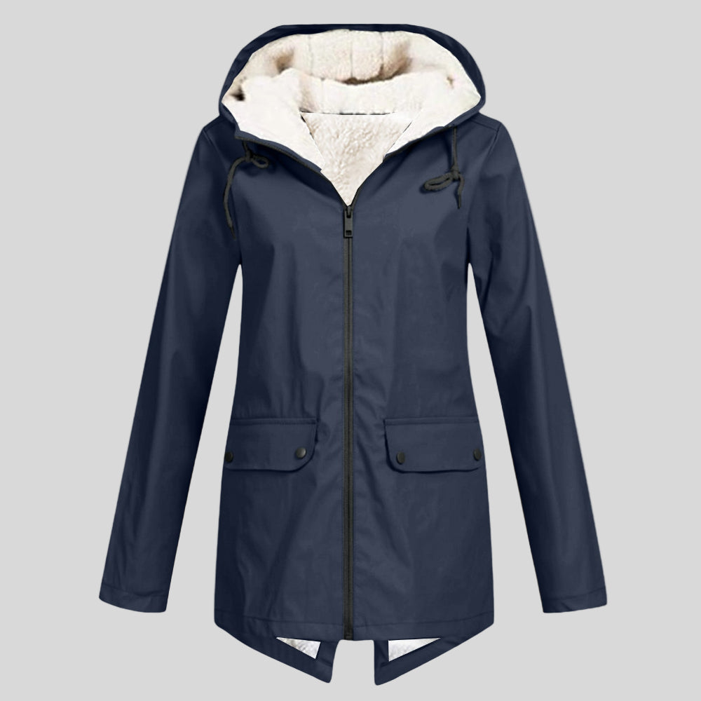 Women's Warm Hooded Winter Jacket Fleece Lined Water Resistant