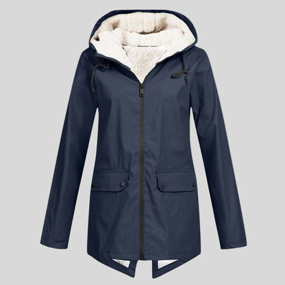 Women's Warm Hooded Winter Jacket Fleece Lined Water Resistant