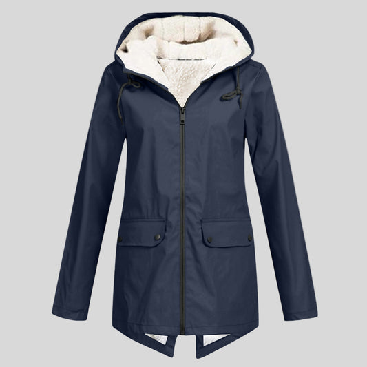 Women's Warm Hooded Winter Jacket Fleece Lined Water Resistant
