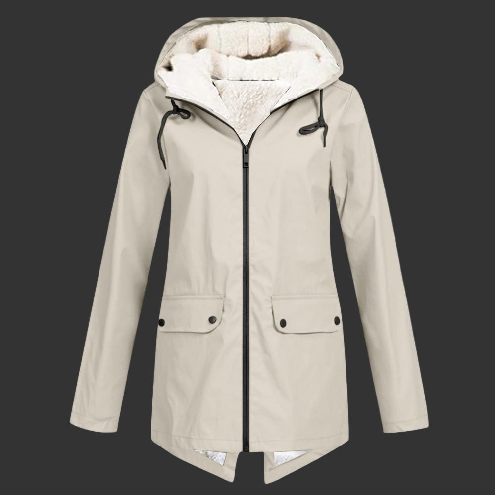 Women's Warm Hooded Winter Jacket Fleece Lined Water Resistant