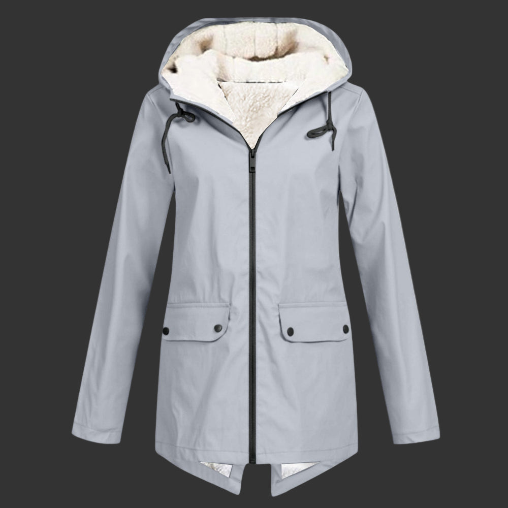Women's Warm Hooded Winter Jacket Fleece Lined Water Resistant