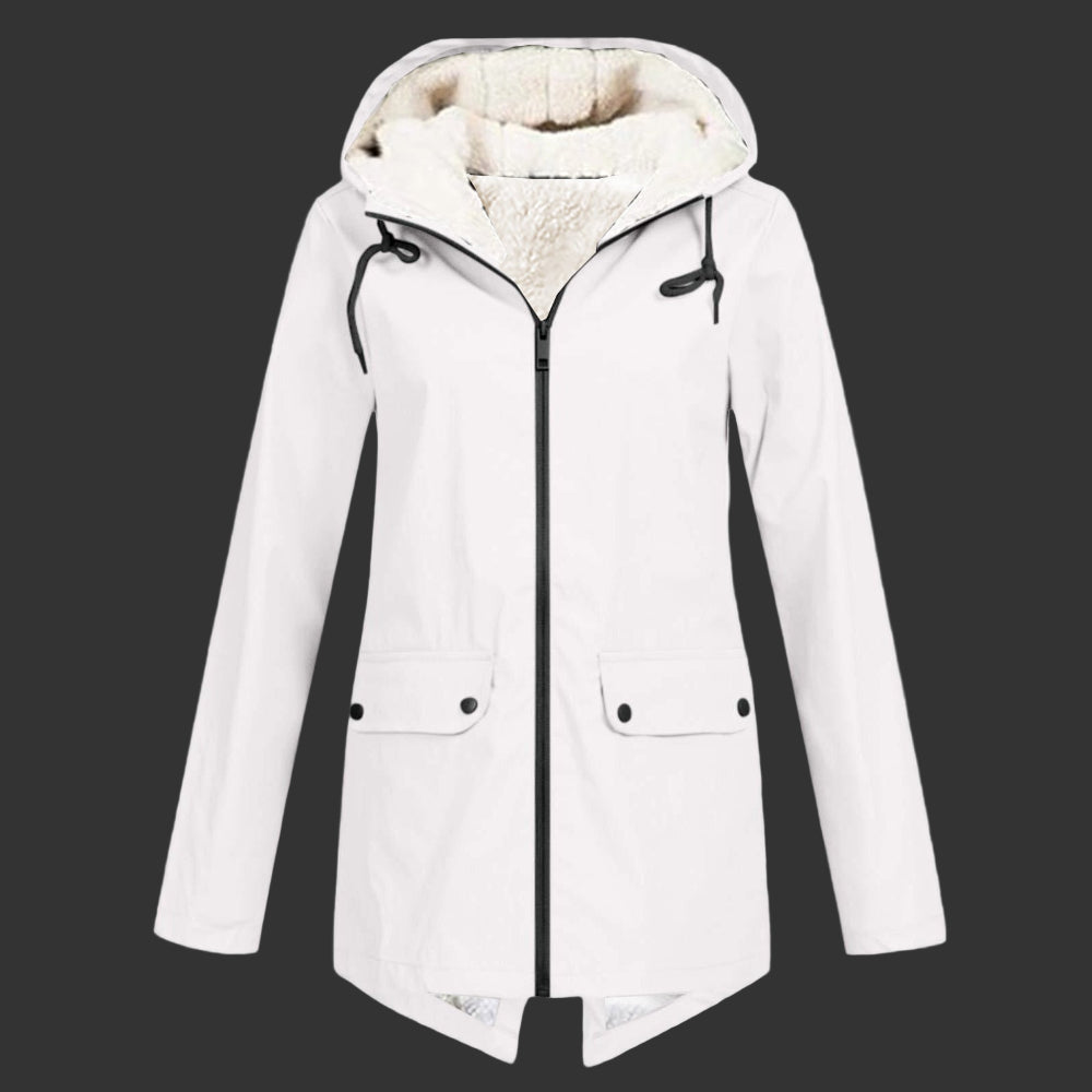 Women's Warm Hooded Winter Jacket Fleece Lined Water Resistant