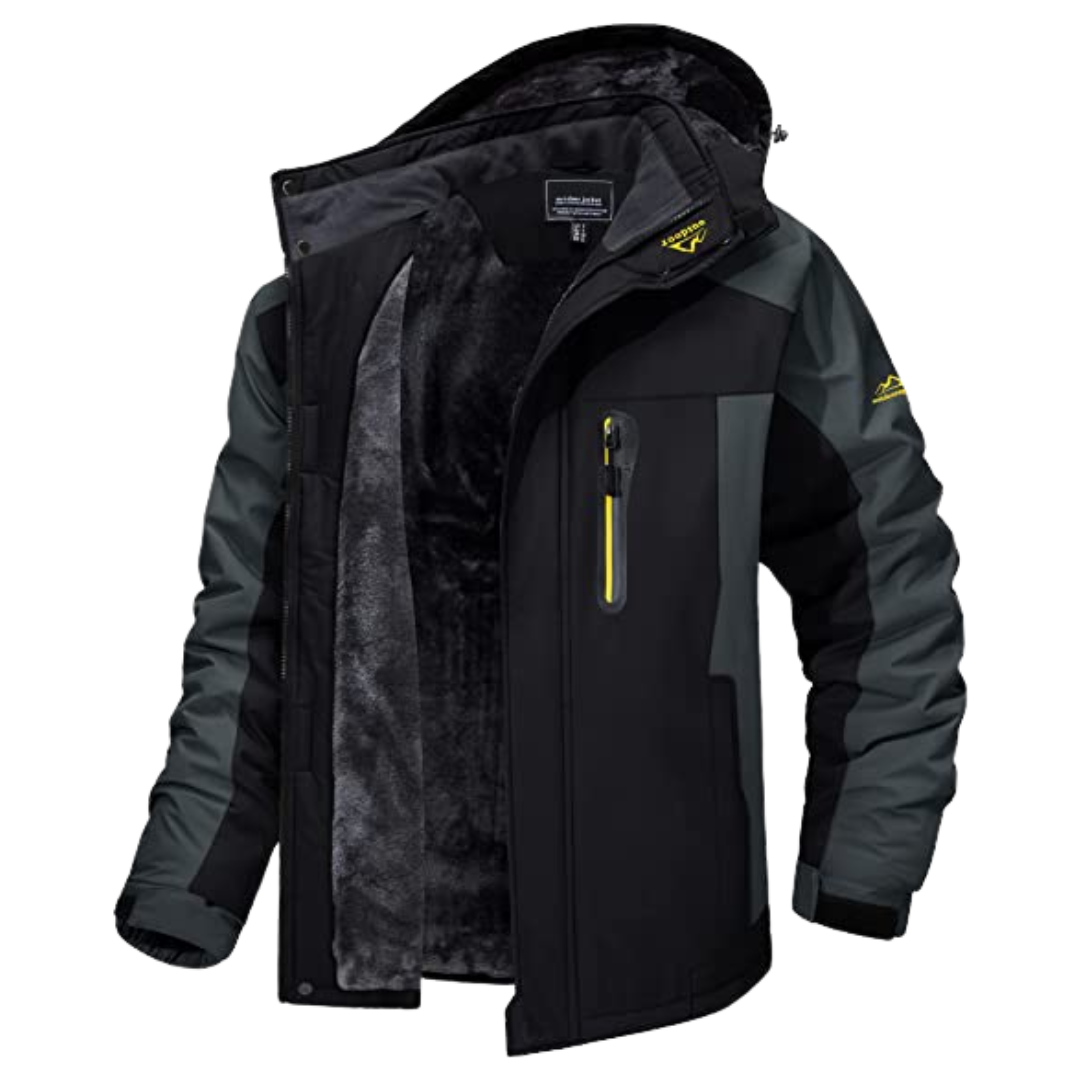 Men's Waterproof Puffer Jacket | Hooded Winter Weatherproof