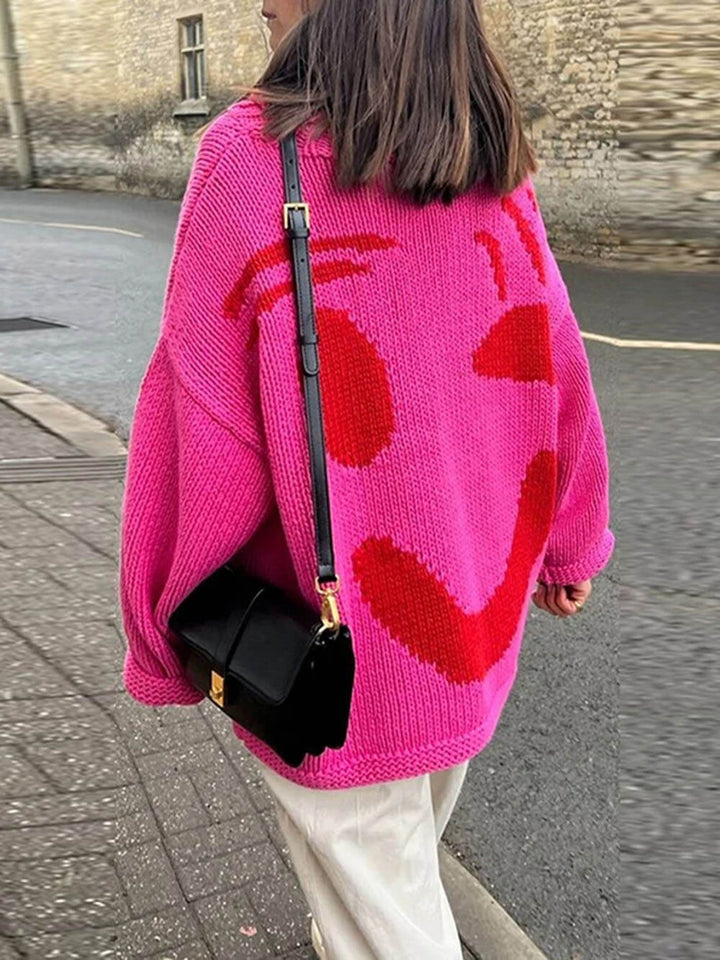 Women's Oversized Knit Sweater | Chunky Crochet Jumper