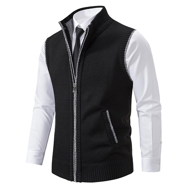 Men’s Knitted Zip-Up Vest | Chunky Knit Waistcoat