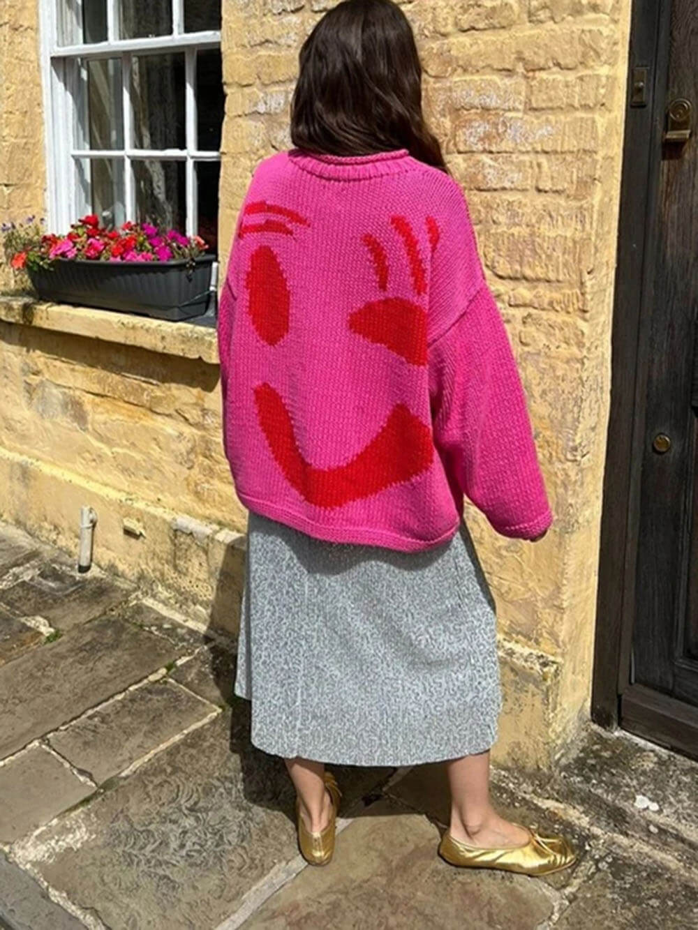 Women's Oversized Knit Sweater | Chunky Crochet Jumper