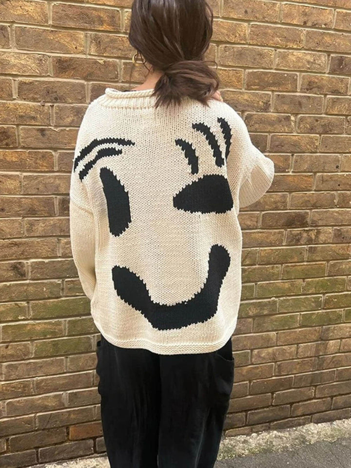Women's Oversized Knit Sweater | Chunky Crochet Jumper