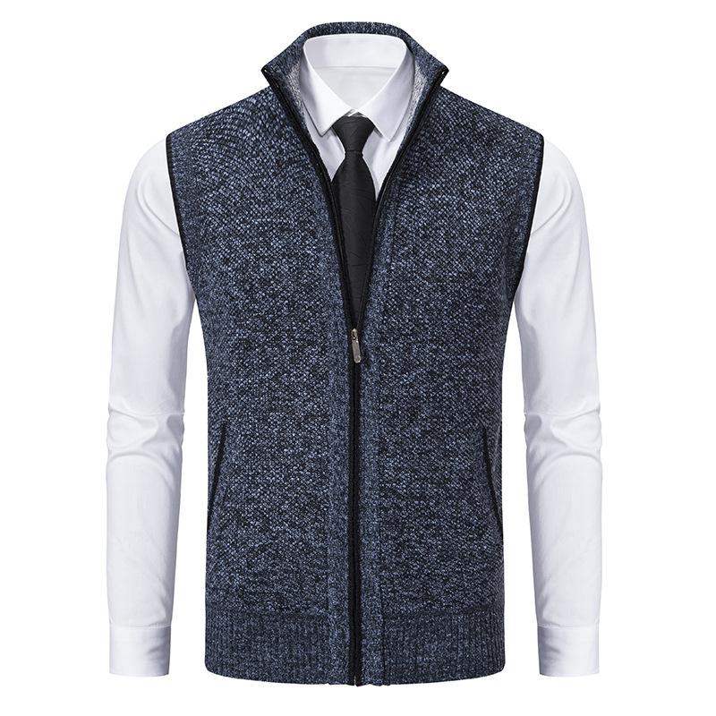 Men’s Knitted Zip-Up Vest | Chunky Knit Waistcoat