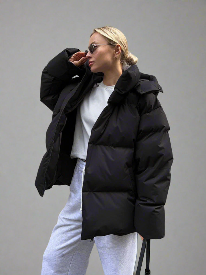 Women's Puffer Jacket | Winter Hooded Weatherproof Coat