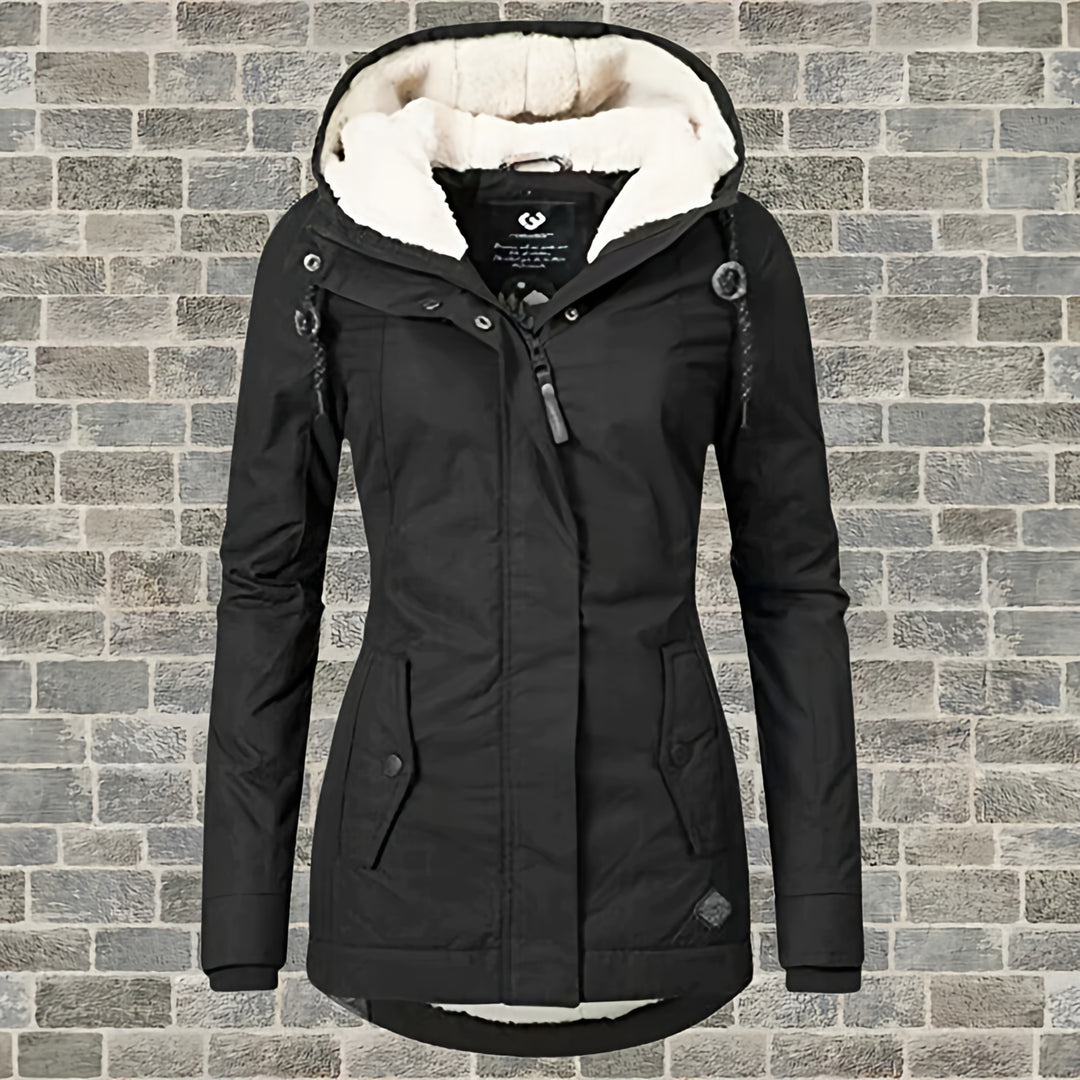 Women's Waterproof Puffer Jacket | Hooded Winter Quilted
