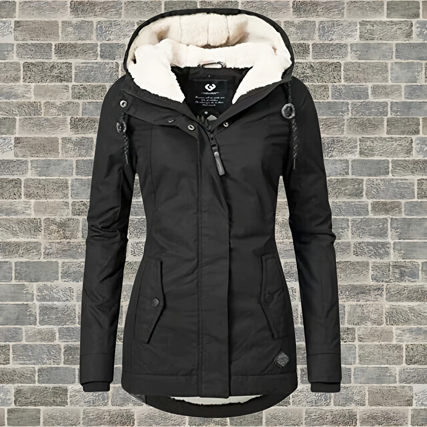 Women's Waterproof Puffer Jacket Hooded Winter Quilted