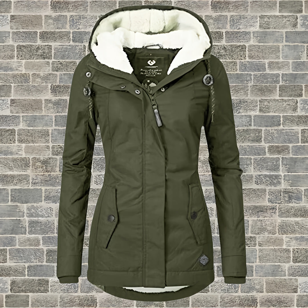 Women's Waterproof Puffer Jacket | Hooded Winter Quilted