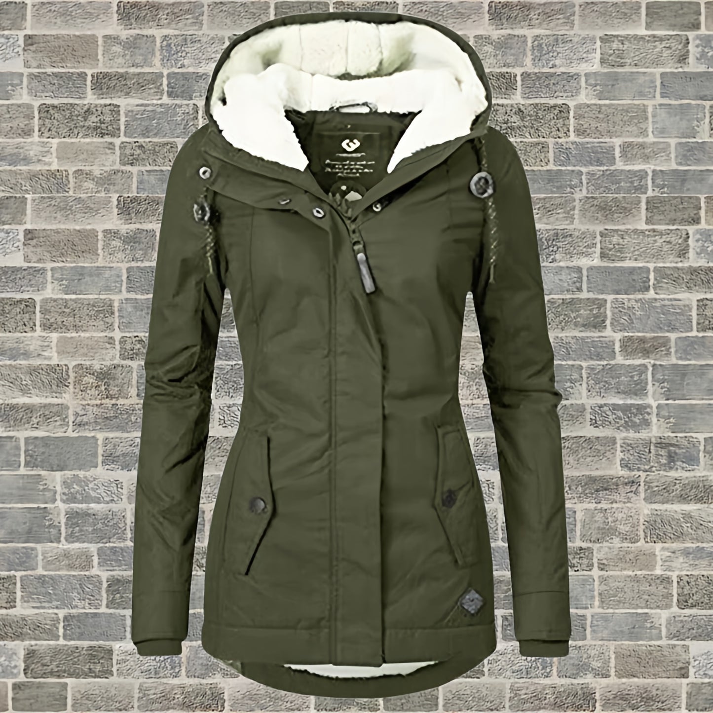Women's Waterproof Puffer Jacket Hooded Winter Quilted
