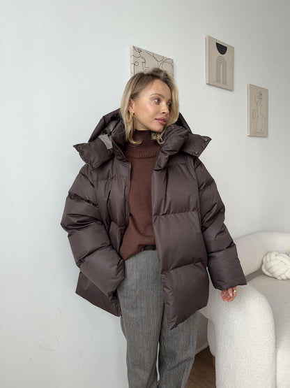 Women's Puffer Jacket | Winter Hooded Weatherproof Coat
