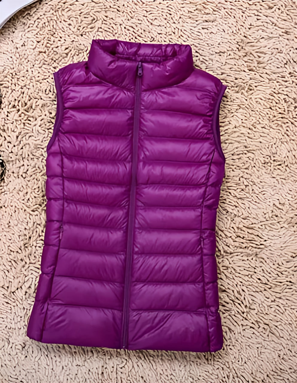 Women's Puffer Vest | Zip-Up Sleeveless Casual