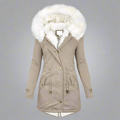 Women’s Hooded Winter Parka Coat | Faux Fur Warm Insulated