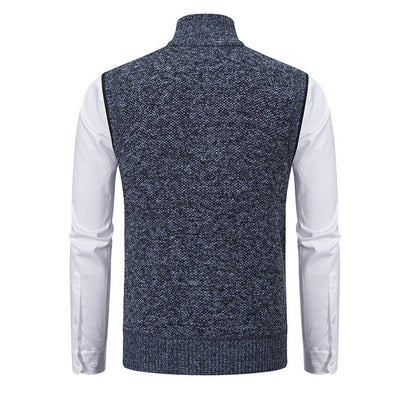 Men’s Knitted Zip-Up Vest | Chunky Knit Waistcoat