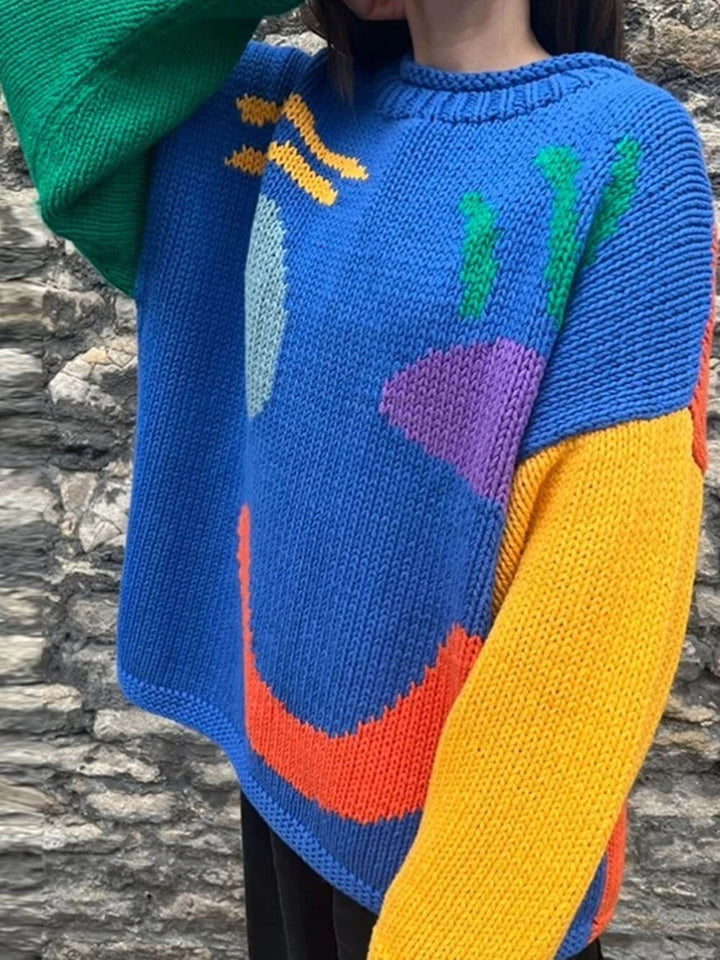 Women's Oversized Knit Sweater | Chunky Crochet Jumper