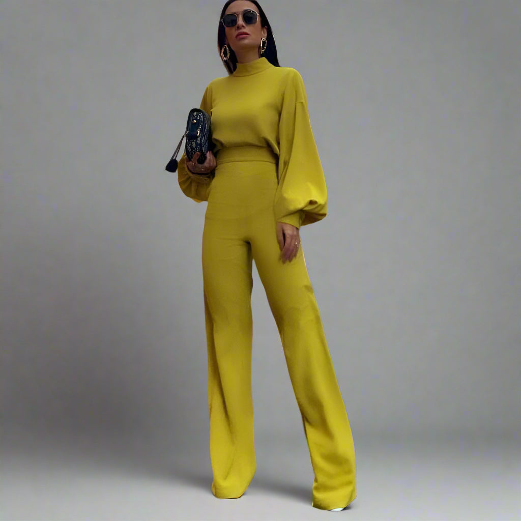 Women's Long Sleeve Wide Leg Jumpsuit | Party Wear Wedding