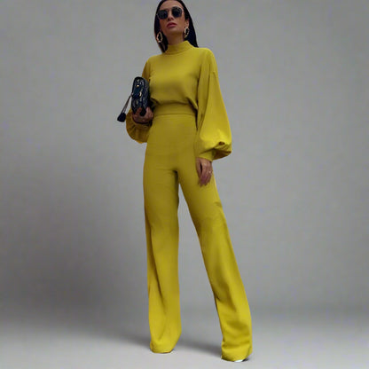 Women's Long Sleeve Wide Leg Jumpsuit | Party Wear Wedding