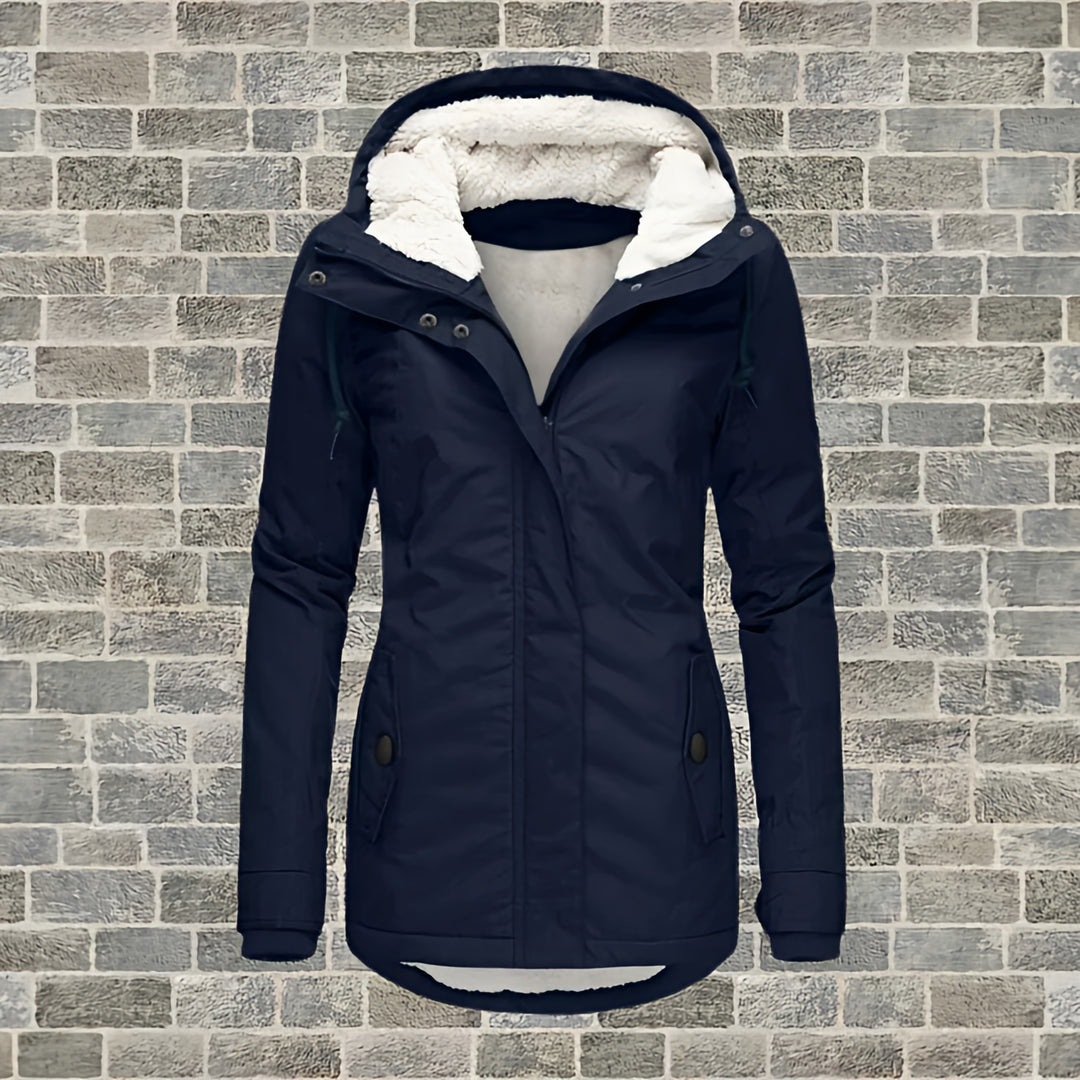 Women's Waterproof Puffer Jacket | Hooded Winter Quilted
