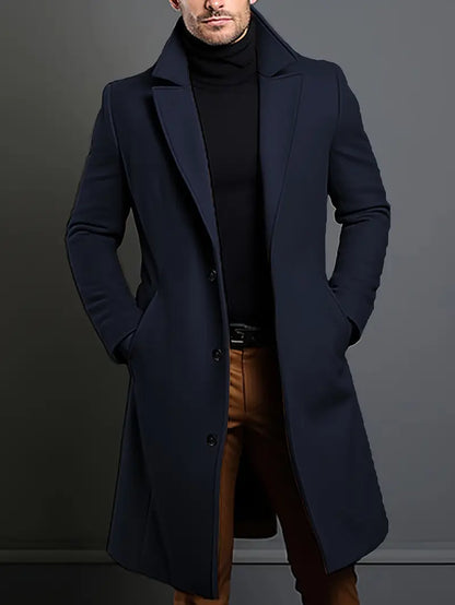 Men's Winter Trench Coat | Long, Oversized