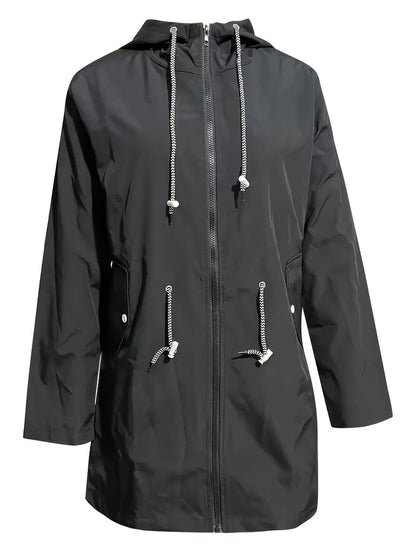 Women's Waterproof Lightweight Parka Coat | Hooded, Zip-up
