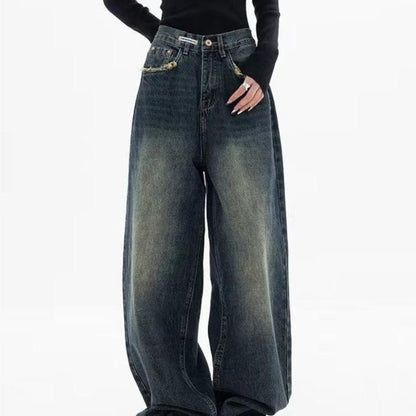 Washed Effect Vintage Baggy Boyfriend Jeans - Image 4