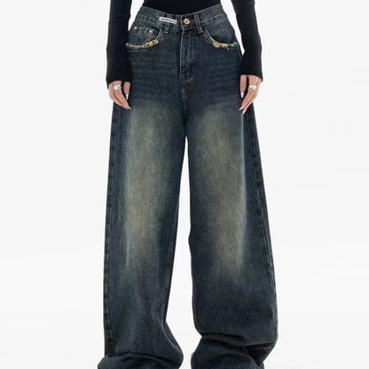 Washed Effect Vintage Baggy Boyfriend Jeans - Image 3