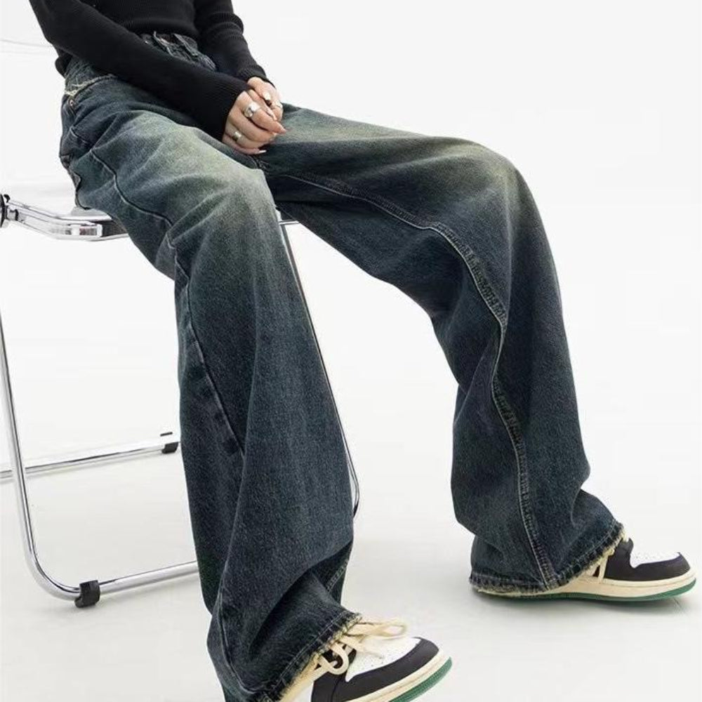 Washed Effect Vintage Baggy Boyfriend Jeans - Image 8