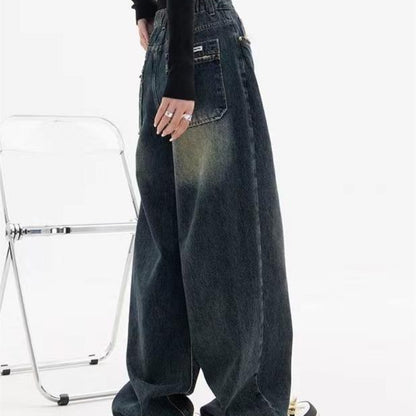 Washed Effect Vintage Baggy Boyfriend Jeans - Image 7