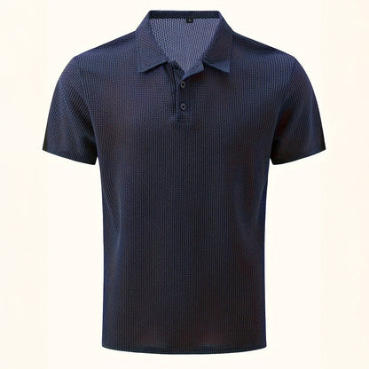 Men’s Casual Polo T Shirt | Short Sleeve Textured Style