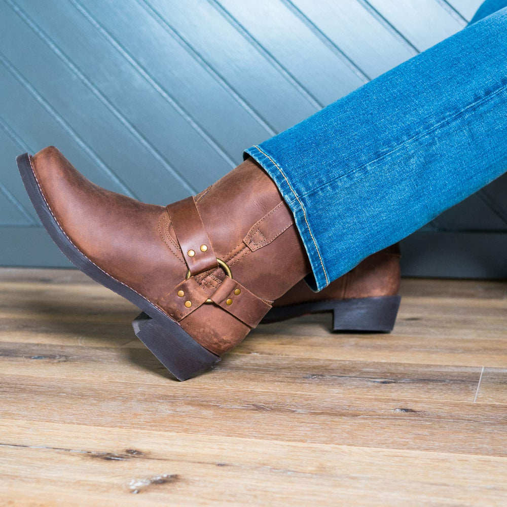 Men’s Classic Motorcycle Harness Boots Heavy Duty