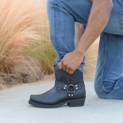 Men’s Classic Motorcycle Harness Boots Heavy Duty