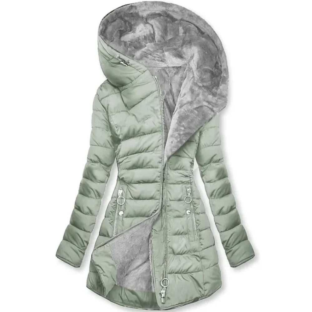 Women’s Hooded Puffer Winter Coat | Warm Faux Fur Lined