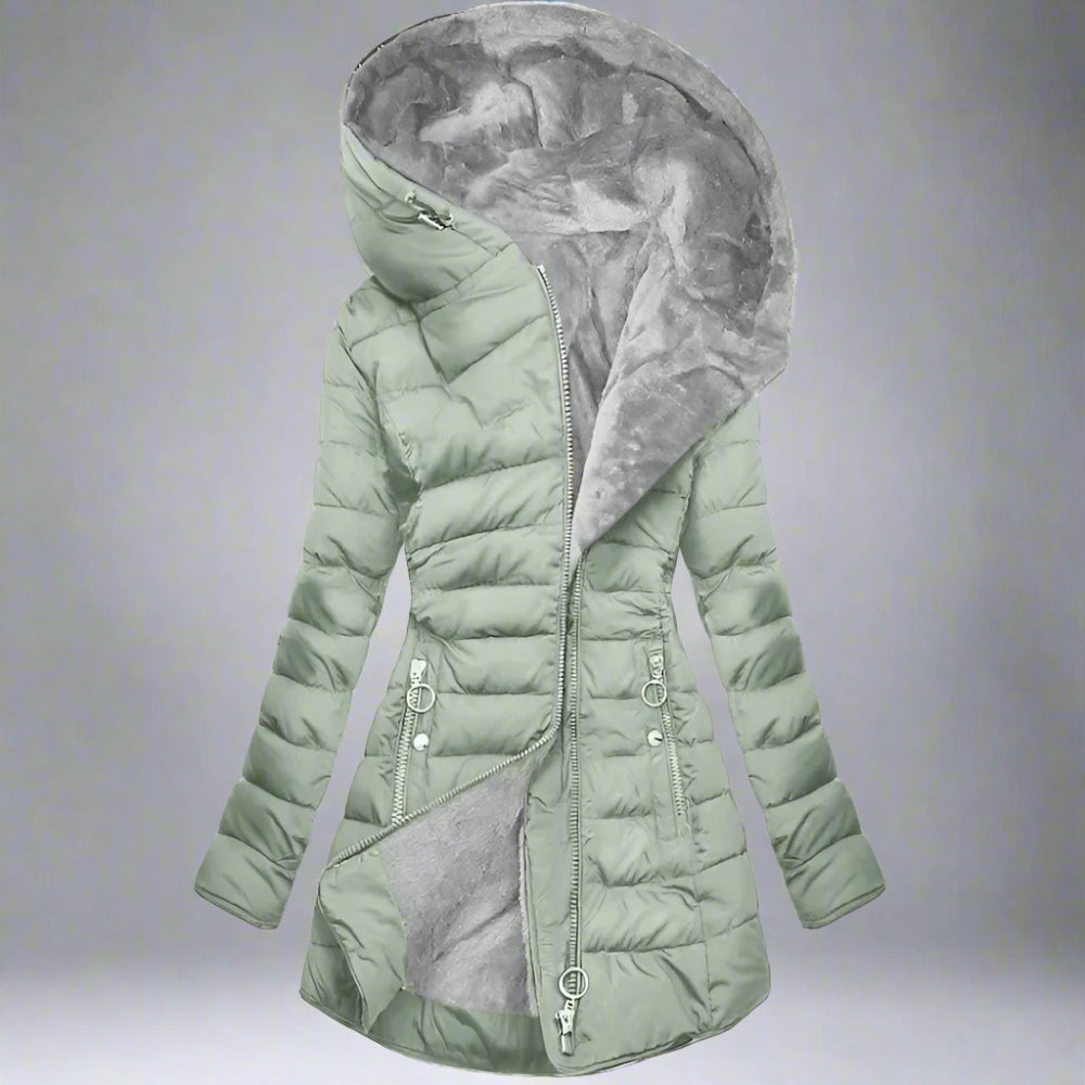 Women’s Hooded Puffer Winter Coat | Warm Faux Fur Lined