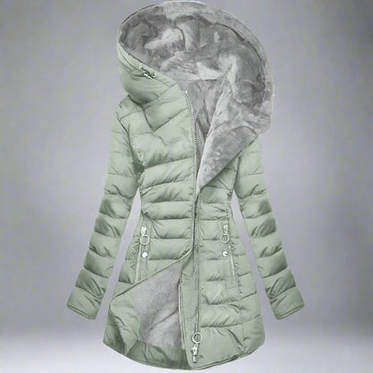 Women’s Hooded Puffer Winter Coat | Warm Faux Fur Lined