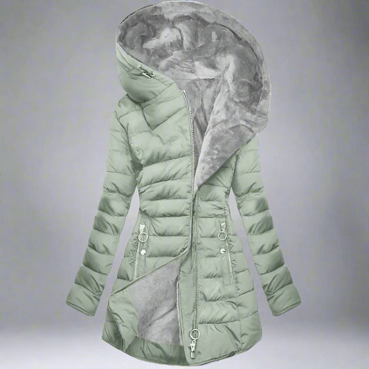 Women’s Hooded Puffer Winter Coat | Warm Faux Fur Lined