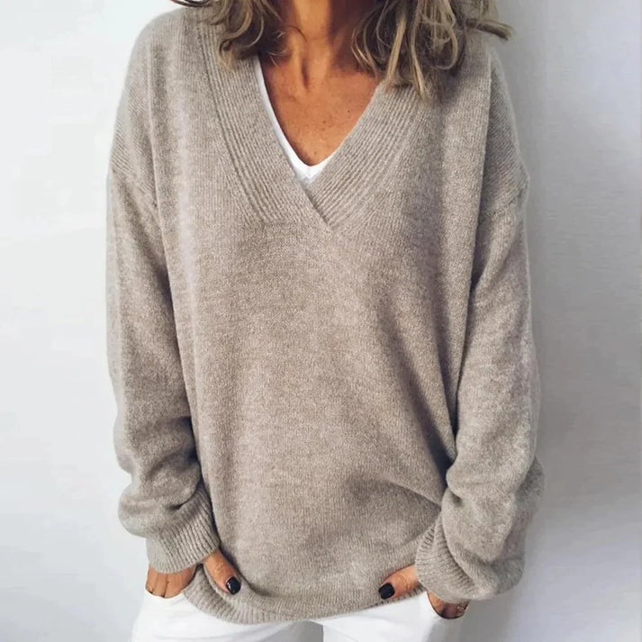 Cashmere V-Neck Women's Jumper - Sofia
